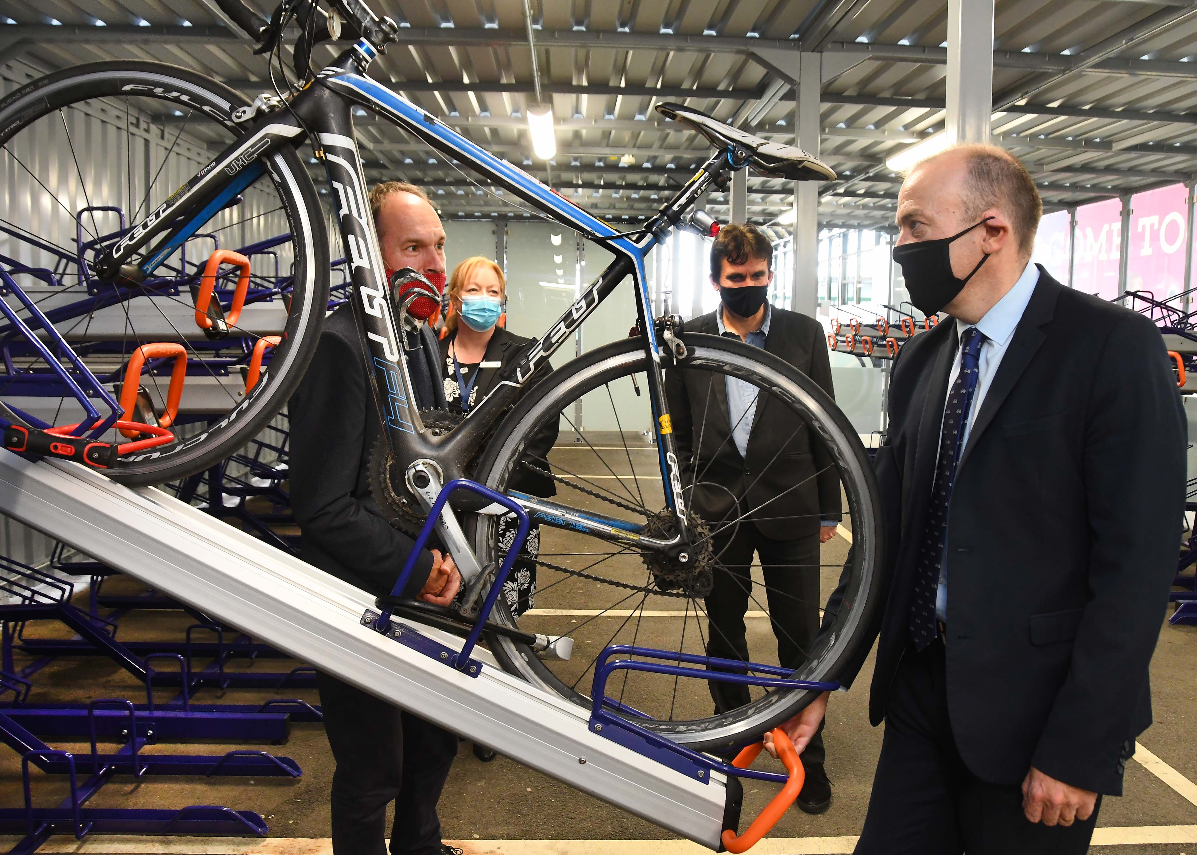 New Falco Cycle Hub Opened by Rail Minister Chris HeatonHarris Falco